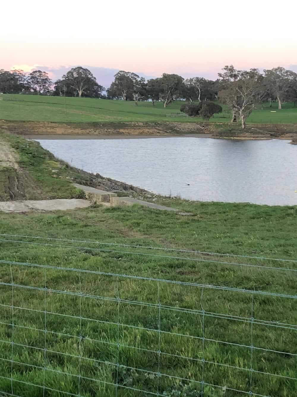 A dam after Dam Floccing in Nairne, Adelaide.